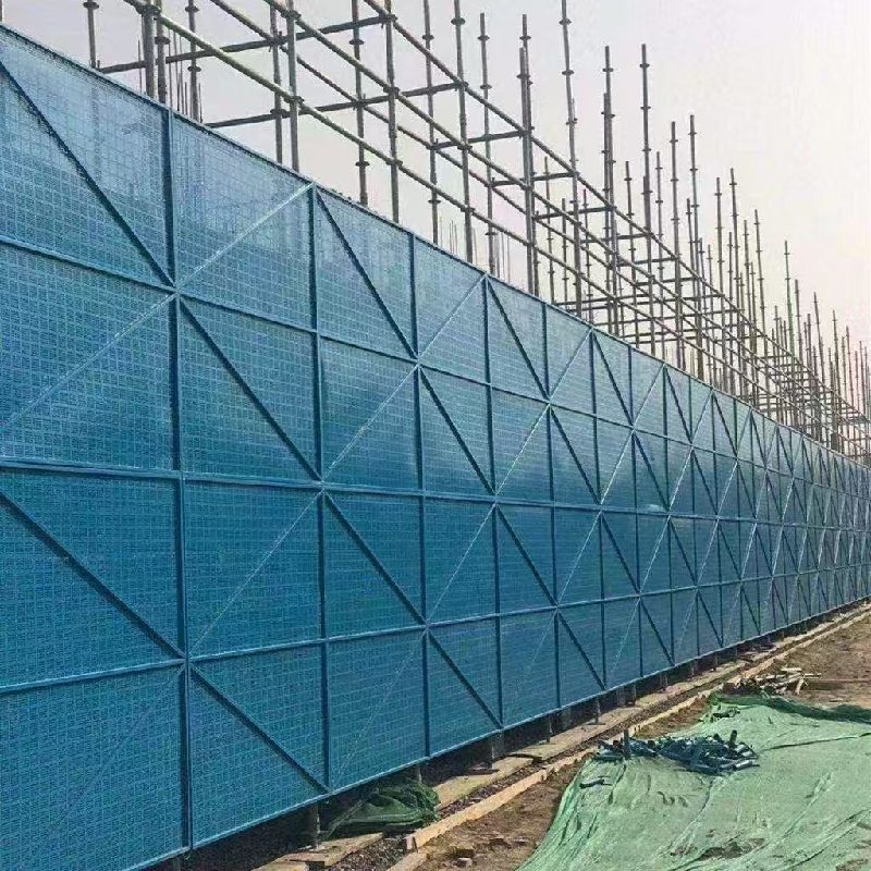 爬架网片 全钢冲孔外架防护网 附着式升降脚手架网片 1200×1800 蓝黄绿可选