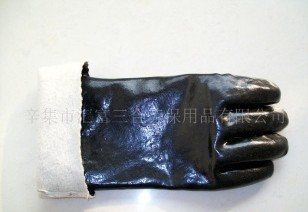 毛面拉绒布里手套