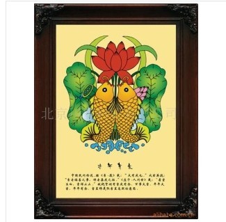 铜板画（连年有鱼）