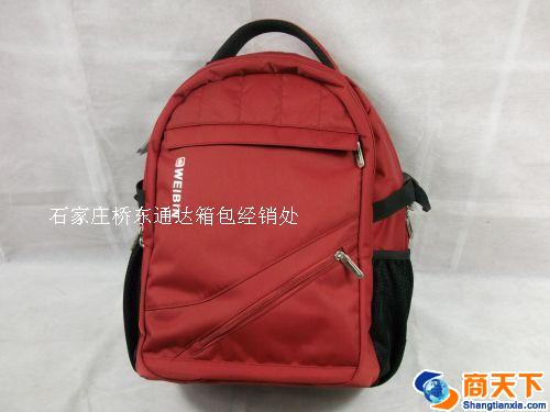 红色学生双肩背包