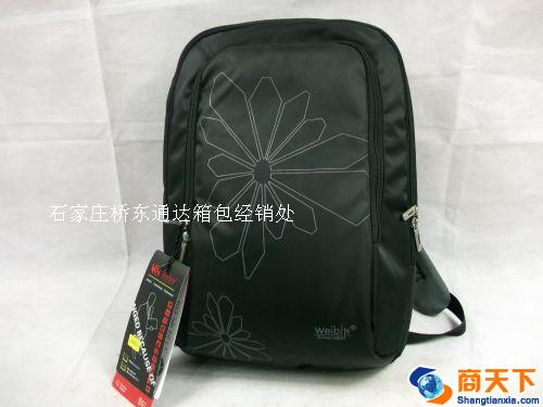 黑色双肩背包 学生包 登山包