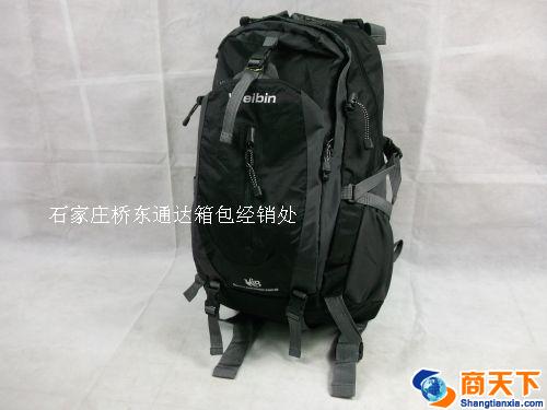 黑色双肩背包 学生包 登山包