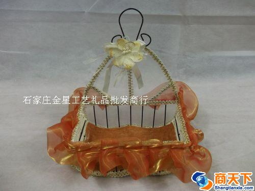 橙色可挂墙编织筐 收纳筐