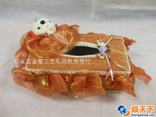橙色小熊纸巾抽