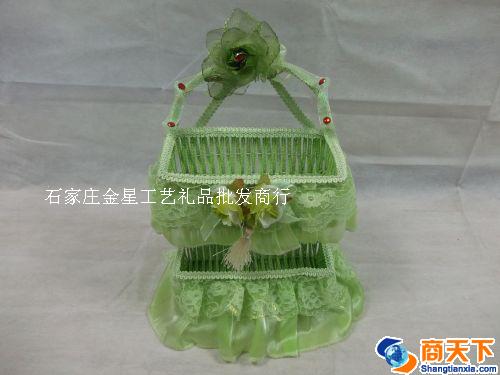 绿色双层编织筐