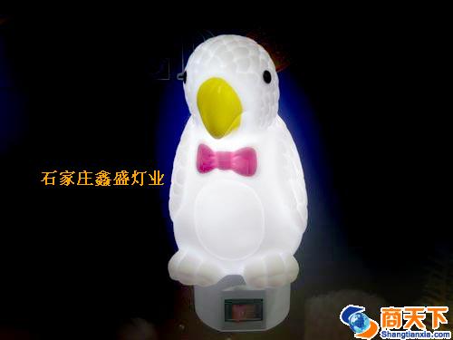 搪胶环保LED小夜灯 小鸟