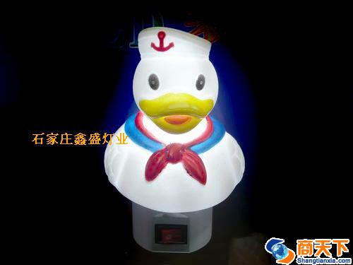 搪胶环保LED小夜灯 鸭子
