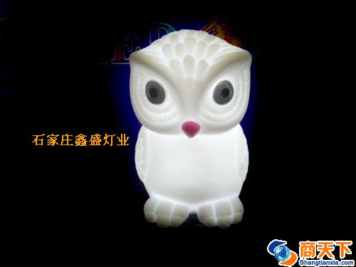 搪胶环保LED小夜灯 猫头鹰