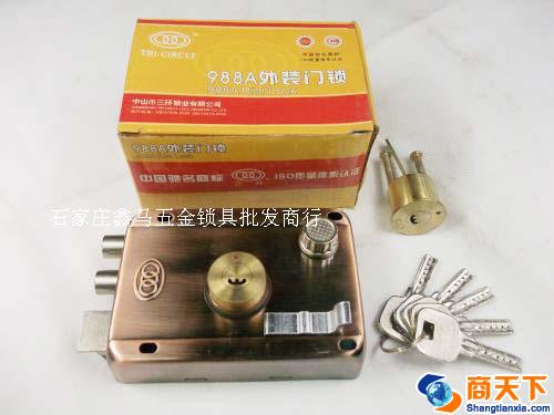 三环988A外装门锁