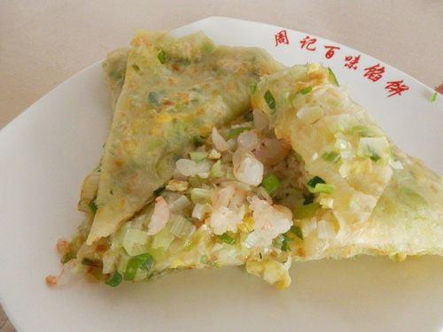 鸡蛋虾仁大葱馅饼
