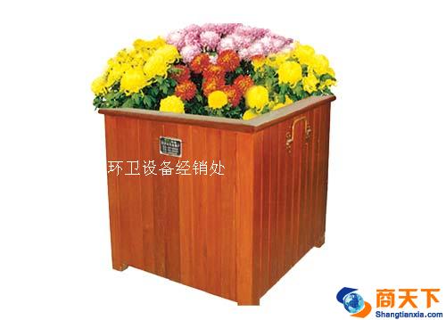 木制方花盆