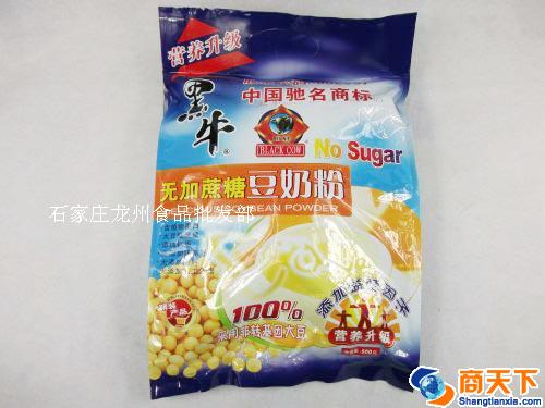 黑牛无加蔗糖豆奶粉