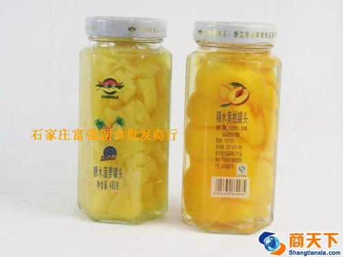 480g糖水菠萝，黄桃罐头 1×12