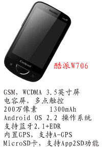 河北恒丰国产酷派W706