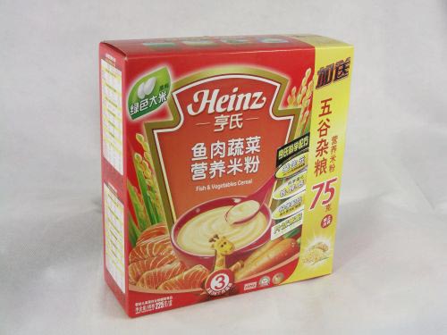 亨氏鱼肉蔬菜营养米粉 225g+75g