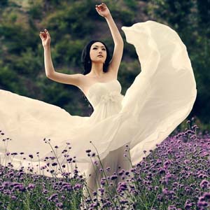 薰衣草花海婚纱照