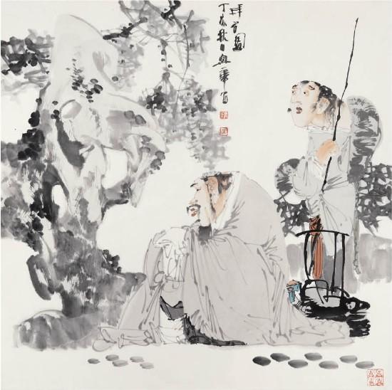 作品名称 拜石图