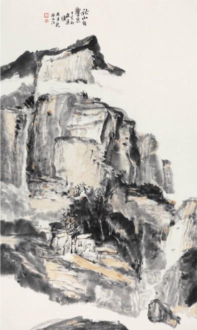 书画作品 秋山有响泉
